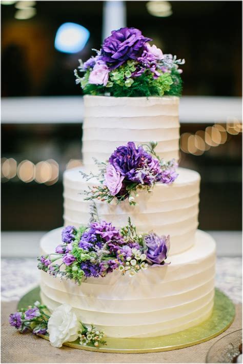 Pin by Megan Turner on Wedding | Wedding cakes with flowers, Purple wedding cakes, Simple ...