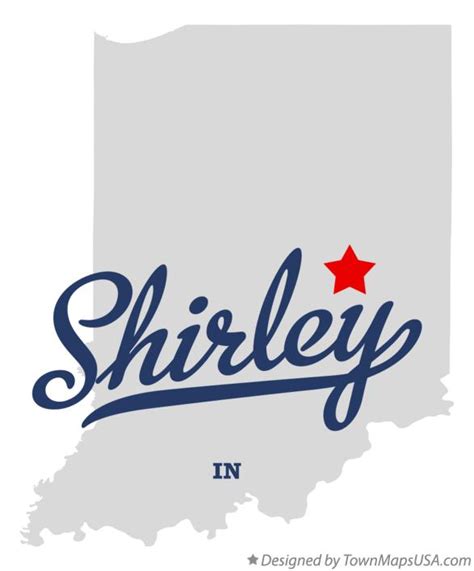 Map of Shirley, IN, Indiana