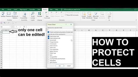 Microsoft Excel. How to PROTECT Cells. - YouTube