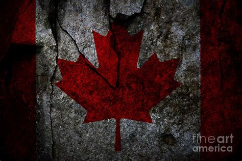 Grunge rocky Canadian flag Digital Art by Wdnet Studio - Pixels