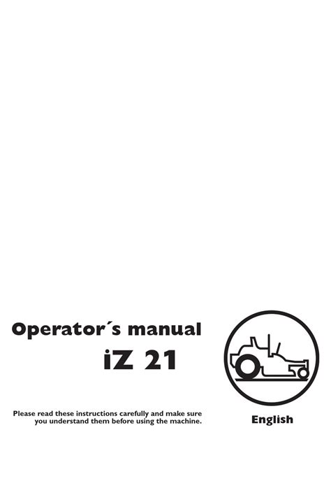 HUSQVARNA IZ SERIES OPERATOR'S MANUAL Pdf Download | ManualsLib