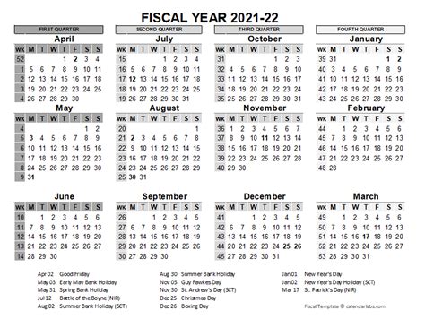 Fiscal Year Calender Print October | Calendar Printables Free Blank