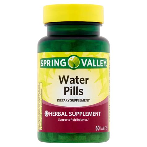 Spring Valley Water Pills, 60 Tablets - Walmart.com - Walmart.com