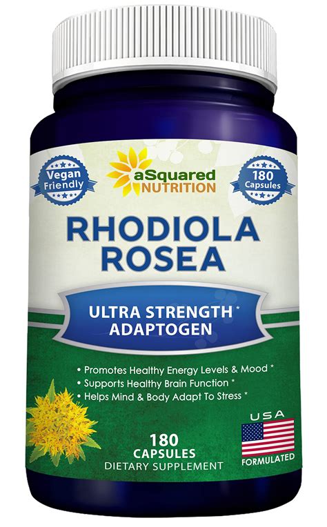Buy aSquared tion Rhodiola Rosea Supplement 1000mg - 180 Vegan s - Max Strength Rhodiola Root ...