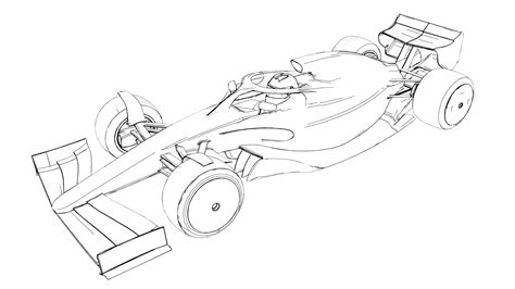 Coloriage Formule 1 Mercedes