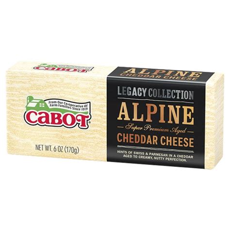 Cabot Creamery Aged Alpine Cheddar Cheese (6 oz) - Instacart