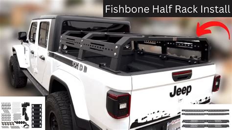 Jeep Gladiator Fishbone Half Rack - Full Install - YouTube