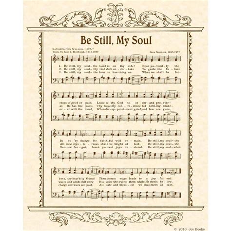 BE STILL, My SOUL --- 8 X 10 Antique Hymn Art Print on Natural ...