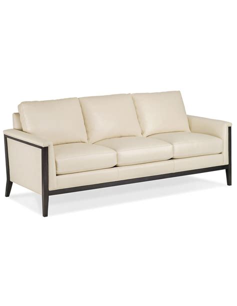 Modern white leather sofa