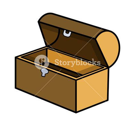 Empty Trunk - Cartoon Vector Illustration Royalty-Free Stock Image - Storyblocks