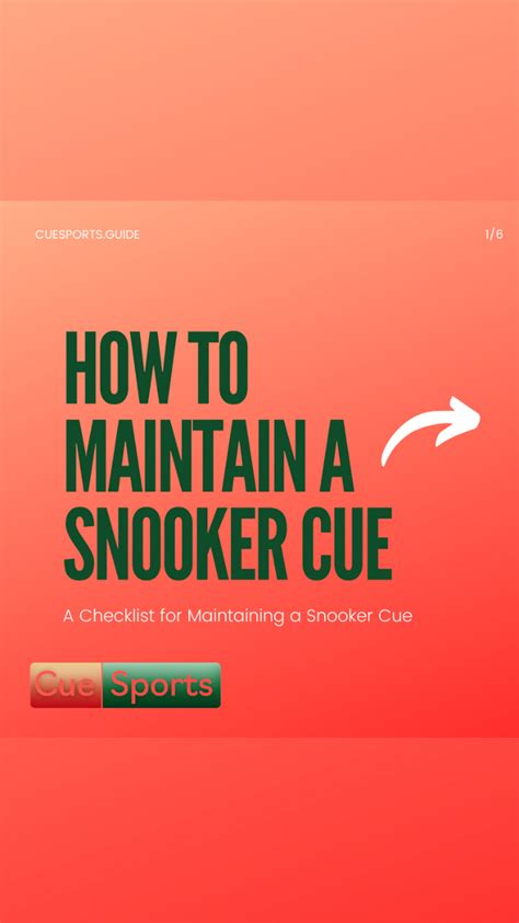 Snooker cue maintenance tips | How to maintain a snooker cue - Cue Sports