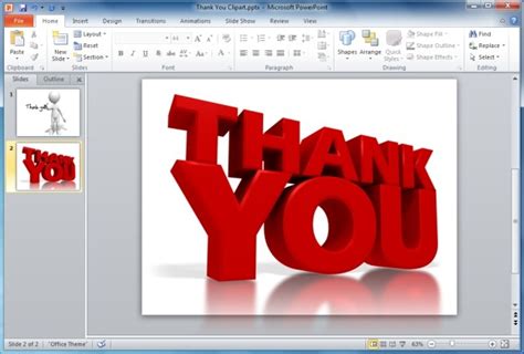 Finish Your PowerPoint Presentations With Animated Thank You Clipart