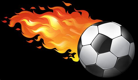 Soccer ball on fire 430960 Vector Art at Vecteezy