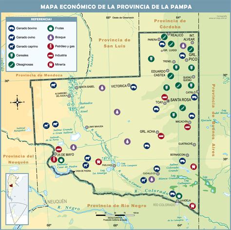 Economic map of the Province of La Pampa | Gifex