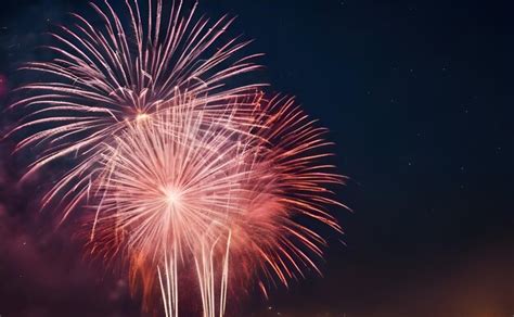 Premium AI Image | Beautiful fireworks explosion with copy space