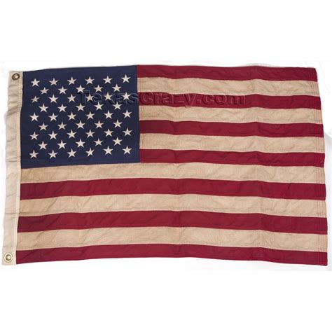 Buy Vintage Large 4 x 6 Foot Antiqued US American Flag