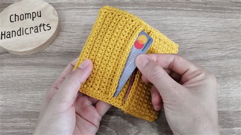 Easy DIY crochet card holder - Step by step - 54 rows SC - YouTube