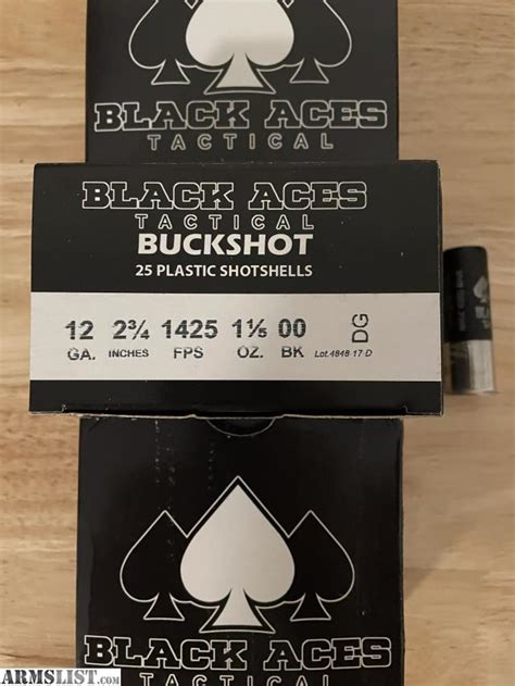 ARMSLIST - For Sale: Black Aces Tactical 12 GA 00 Buckshot -250 shells