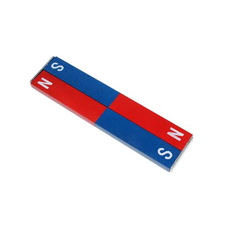 Steel Bar Magnet Red/Blue 8", Pair - American Scientific