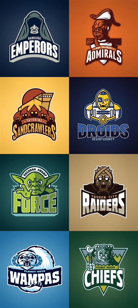 Star Wars sports team logos by David Creighton-Pester. Logo Sport, Sports Team Logos, Hockey ...