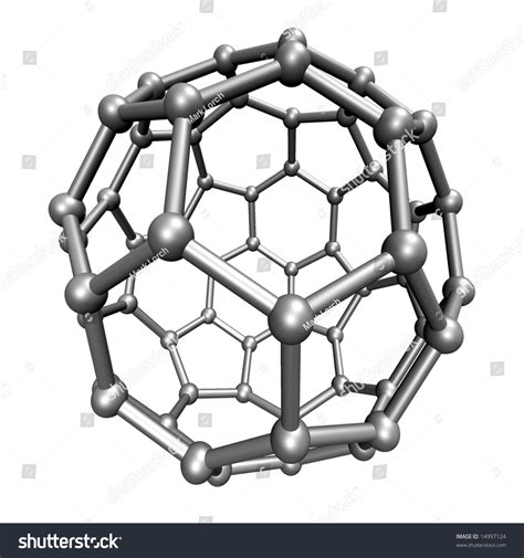 Molecular Structure Buckminsterfullerene Molecule Rendered On Stock Illustration 14997124 ...