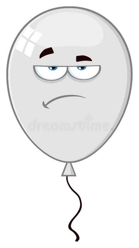 Black And White Balloons Cartoon Mascot Character With Expressions ...