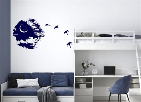 Star Wars Wall Decal Star Wars Wall Sticker Death Star - Etsy