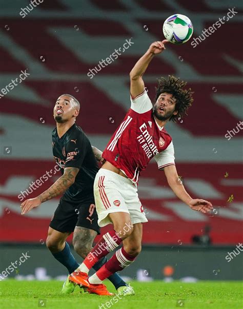 Gabriel Jesus Manchester City Battles Mohamed Editorial Stock Photo ...