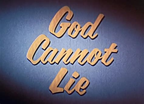 God Cannot Lie (1966)