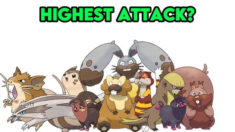 The HIGHEST and LOWEST of Pokemon Stats: EARLY NORMAL TYPES - YouTube