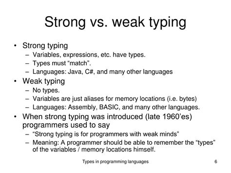 PPT - Types in programming languages PowerPoint Presentation, free download - ID:2061879