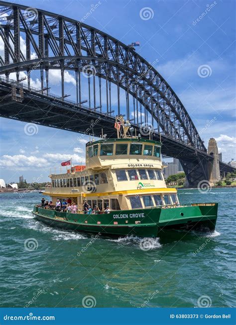 Sydney Harbour Ferry editorial stock photo. Image of australia - 63803373