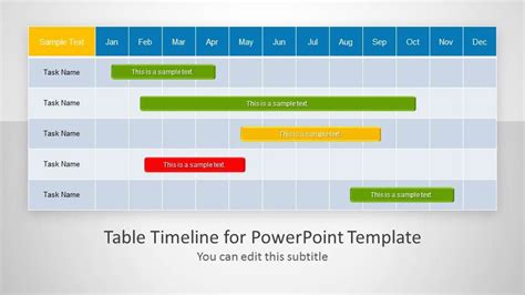 Simple Timeline Table Template 24 Hour