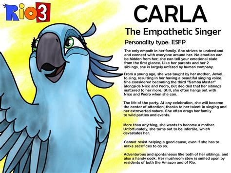 Rio 3 - Carla, The Empathetic Singer by LongLiveTheSpix on DeviantArt