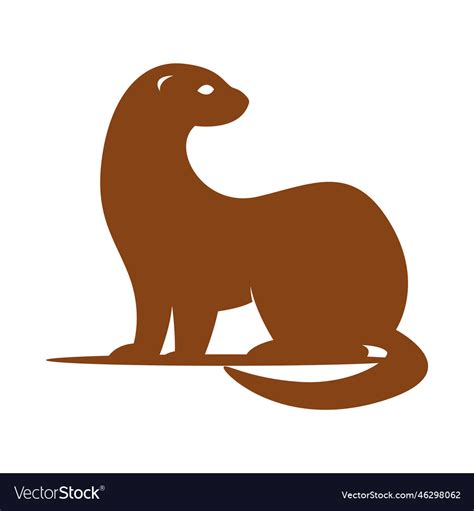 Otter icon logo design Royalty Free Vector Image