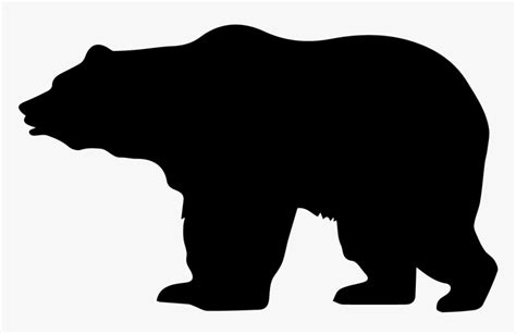 Grizzly Bear Silhouette Free Clip Art Printable And V - vrogue.co