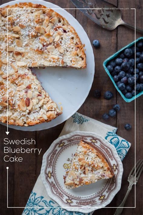 Swedish Blueberry Cake | Blueberry Almond Coffee Cake | Eat the Love