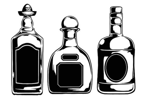 Premium Vector | Tequila bottle