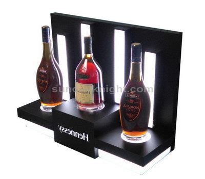 LED light wine display stand, Acrylic wine display with LED light