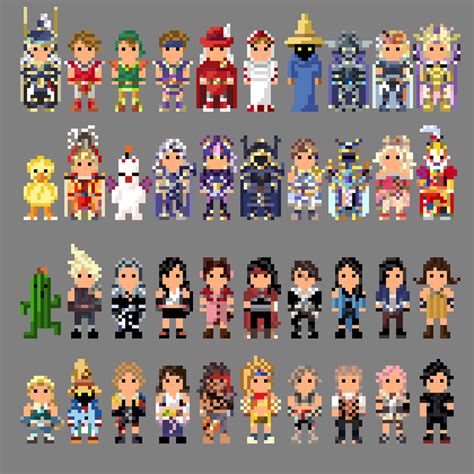 Final Fantasy Characters 8 bit by LustriousCharming on DeviantArt