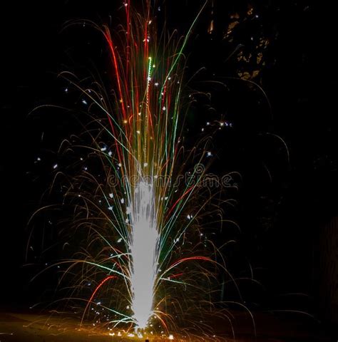 Colurful tubri anar firework during diwali festival durga kali puja ...