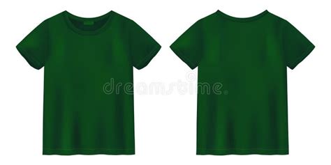 Unisex Green T Shirt Mock Up. T-shirt Design Template Stock Vector ...