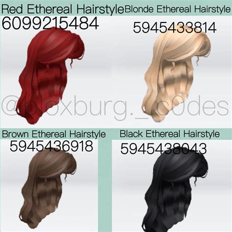 Roblox Hair Codes - 2024 HairStyles Ideas