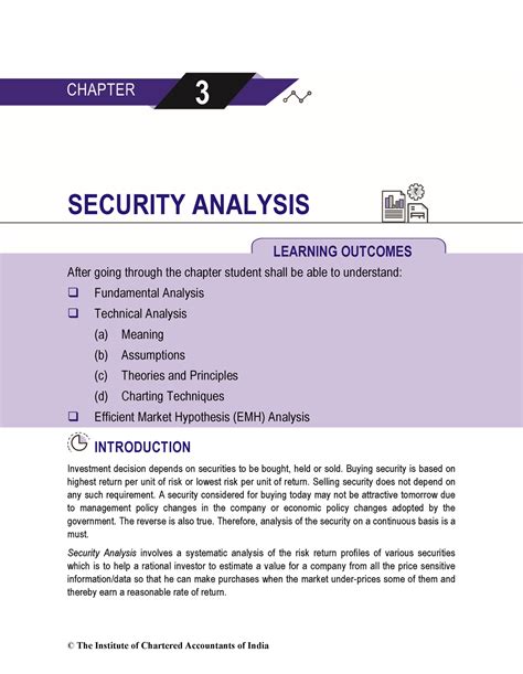 Security Analysis - 3 SECURITY ANALYSIS LEARNING OUTCOMES After going ...