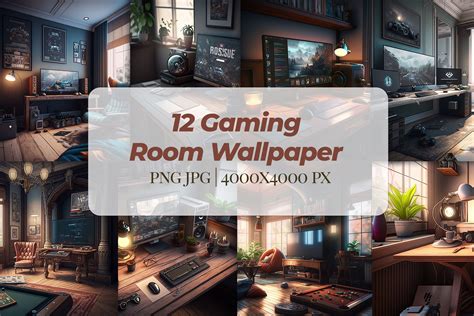 Gaming Room Background Wallpaper Graphic by akimtancreative · Creative ...