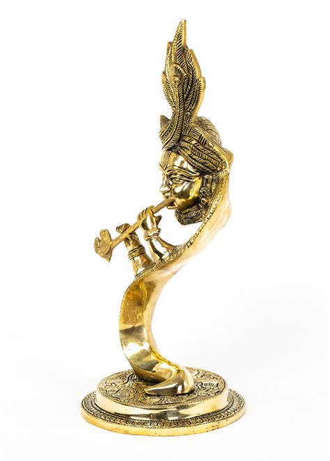 Abstract Flute Krishna 13" Brass Statue – JayArts.com