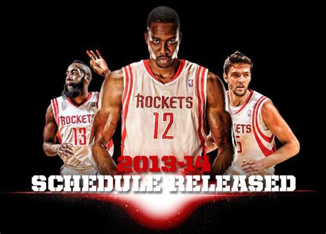 Houston Rockets Schedule Released