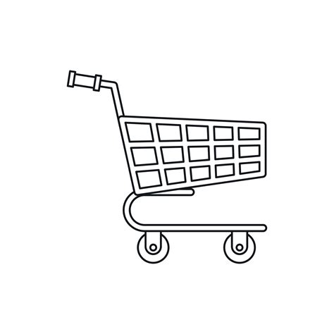 Shopping cart icon, outline style 14487204 Vector Art at Vecteezy