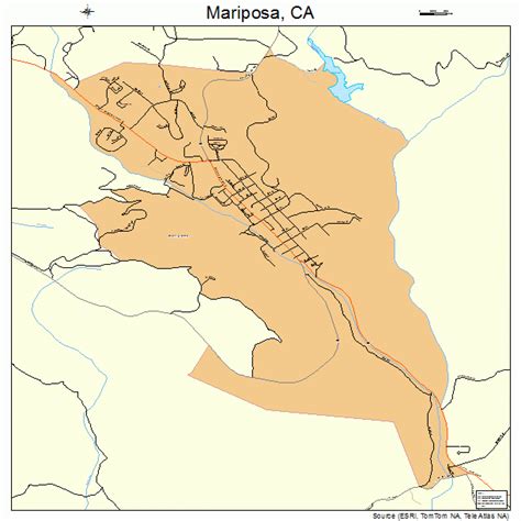 Mariposa California Street Map 0645932