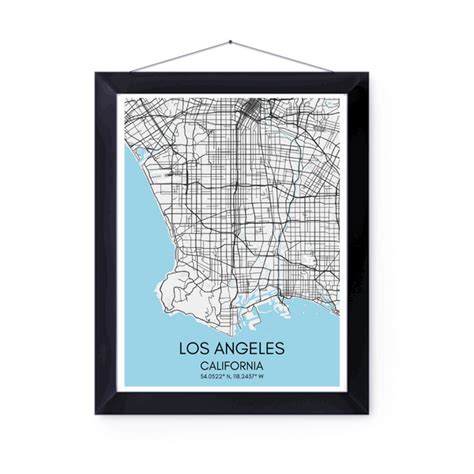 Los Angeles City Map Print | Poster City Map | Home Decor | Traveler G – Fusion Artsy